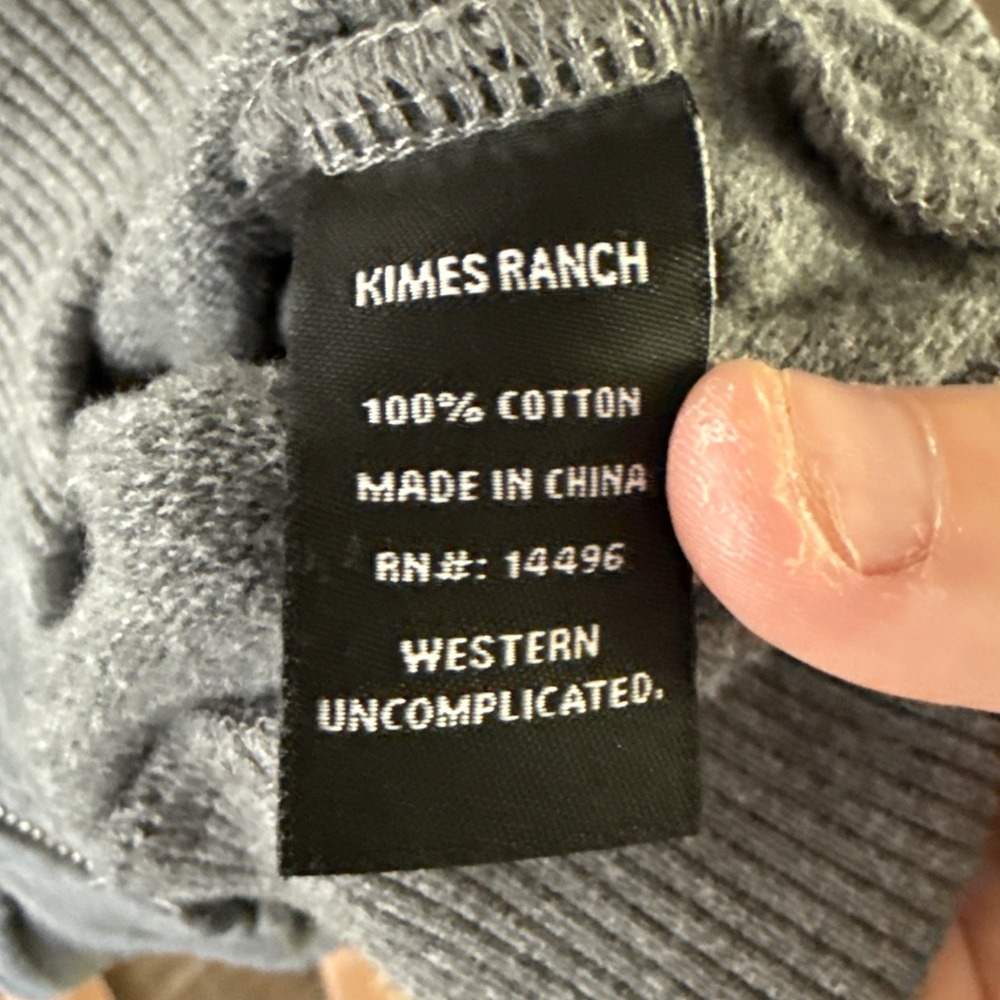 Kimes Ranch Full Zip Sweatshirt Women M Gray Western Funnel High Neck Cotton - Picture 9 of 9
